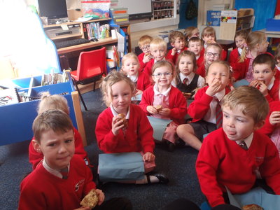 Image of Children eating Easter treats!