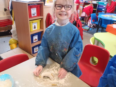 Image of Children making and modelling with play dough